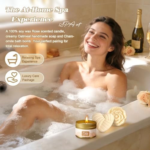 Champagne Ceramic Spa Gift Basket for Women - Self Care & Relaxation Gift for Mom, Wife, Grandma, Sister, Daughter, Friend - Large 3.9" Cup with Get Well & Thinking of You Theme Avelisse