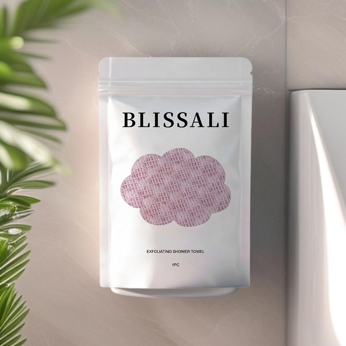 Blissal Exfoliating Shower Towel (2-Pack) - Deep Exfoliating, Soft & Gentle, Quick-Drying Body Scrub Towel - 48 Inches, Black Avelisse