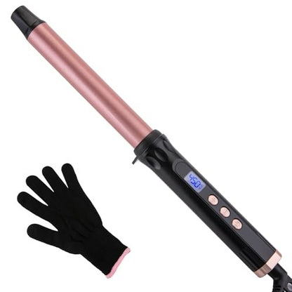 MCODON 1 Inch Curling Wand - Tourmaline Ceramic Barrel, Clamp-Free, Adjustable Temperature, Dual Voltage Professional Hair Curler for Medium to Long Hair Avelisse