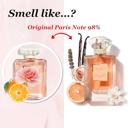 L'EAU MLLE Paris Eau de Parfum – Fresh & Floral Oriental Women's Perfume, Inspired by Coco Mademoiselle, Long Lasting Fragrance, 1.7 Fl Oz Avelisse