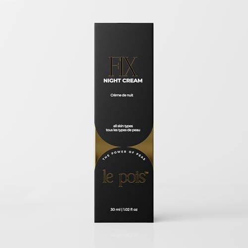 Le Pois FIX Night Cream – Anti-Aging Firming Wrinkle-Smoothing Night Moisturizer for Women, Overnight Hydrating Cream with Plant-Based Pea Protein for Dry Sensitive Skin, 1.02 oz Avelisse