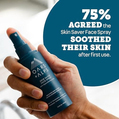 Oars + Alps Skin Saver Facial Spray for Sensitive Skin – Hypochlorous Acid Face Mist for Breakouts, Acne, Redness, Itching, & Rashes – Safe, Clean Ingredients – 3.4 oz Avelisse