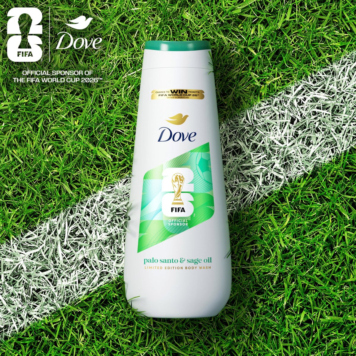 Dove FIFA World Cup 2026 Limited Edition Hydrating Regimen 3-Pack – Palo Santo & Sage Oil Body Wash, 24-Hour Nourishing MicroMoisture, Vegan & Dermatologist-Recommended Avelisse