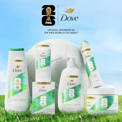 Dove FIFA World Cup 2026 Limited Edition Hydrating Regimen 3-Pack – Palo Santo & Sage Oil Body Wash, 24-Hour Nourishing MicroMoisture, Vegan & Dermatologist-Recommended Avelisse