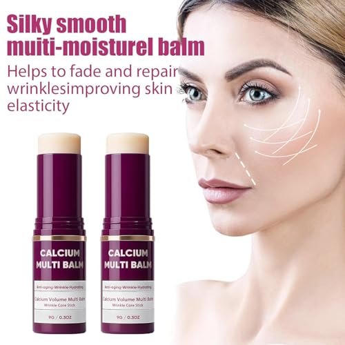 2 PCS Calcium Multi Balm Stick - Anti-Aging Collagen Firming Treatment for Face, Eyes, Neck with Vitamin D - görsel 8
