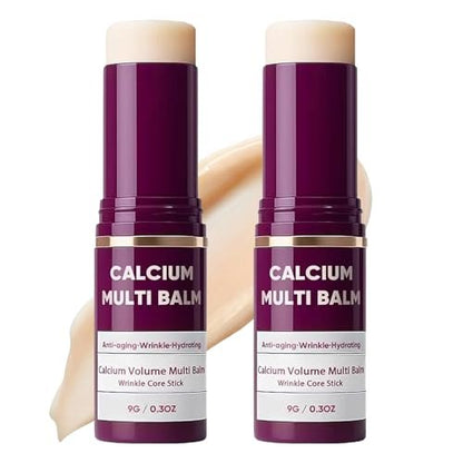 2 PCS Calcium Multi Balm Stick - Anti-Aging Collagen Firming Treatment for Face, Eyes, Neck with Vitamin D