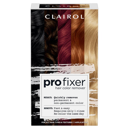 Clairol Pro Fixer Hair Color Remover Kit – Remove Permanent and Non-Permanent Color Easily with 1 Rinse Avelisse