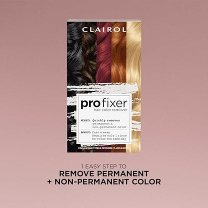 Clairol Pro Fixer Hair Color Remover Kit – Remove Permanent and Non-Permanent Color Easily with 1 Rinse Avelisse