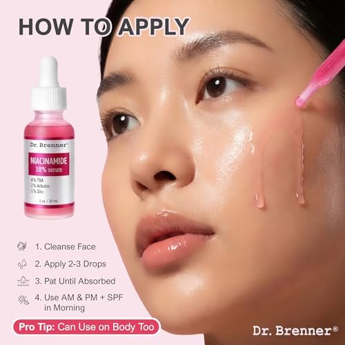 Niacinamide Serum 10% + TXA 4% with Tranexamic Acid, Zinc 1% & Arbutin 2% - Dark Spot Corrector for Hyperpigmentation, Acne Scars, Uneven Skin Tone, Glass Skin - Dr. Brenner Avelisse