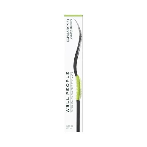 Well People Expressionist Curling Mascara – Curved Brush, Weightless Formula with Olive & Jojoba Oils, Smudge-Resistant, Clump-Free, Black Avelisse