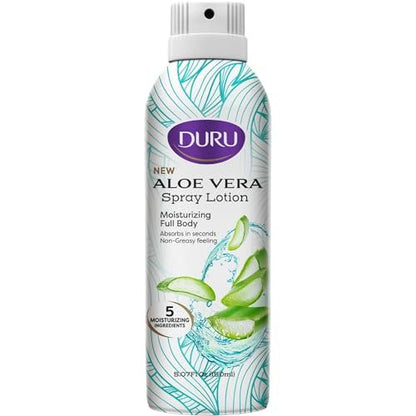Duru Aloe Vera Moisturizing Spray Lotion - 48 Hour Moisture Body Lotion, 5 oz