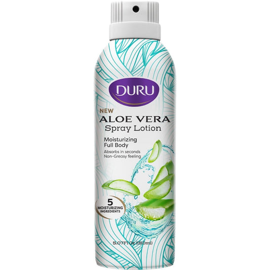 Duru Aloe Vera Moisturizing Spray Lotion - 48 Hour Moisture Body Lotion, 5 oz