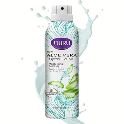 Duru Aloe Vera Moisturizing Spray Lotion - 48 Hour Moisture Body Lotion, 5 oz