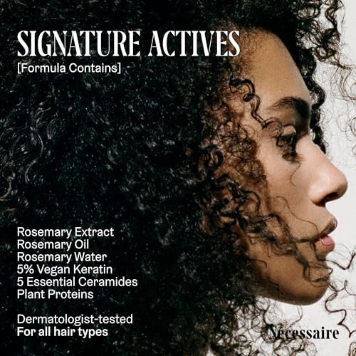 Nécessaire Rosemary Leave-In Mask | Keratin Hair Mask for Strengthening Damaged Hair | All Hair Types & Textures | Color-Safe, Sulfate-Free | 2 oz Avelisse