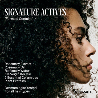 Nécessaire Rosemary Leave-In Mask | Keratin Hair Mask for Strengthening Damaged Hair | All Hair Types & Textures | Color-Safe, Sulfate-Free | 2 oz Avelisse
