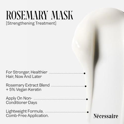 Nécessaire Rosemary Leave-In Mask | Keratin Hair Mask for Strengthening Damaged Hair | All Hair Types & Textures | Color-Safe, Sulfate-Free | 2 oz Avelisse