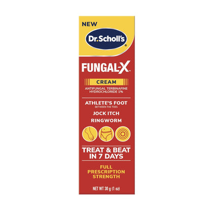 Dr. Scholl's Fungal-X Cream - Prescription Strength Treatment for Athlete's Foot, Jock Itch, Ringworm - 7 Day Relief from Itching, Burning, Stinging - 1 oz Avelisse