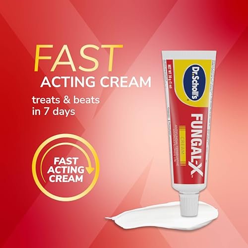 Dr. Scholl's Fungal-X Cream - Prescription Strength Treatment for Athlete's Foot, Jock Itch, Ringworm - 7 Day Relief from Itching, Burning, Stinging - 1 oz Avelisse