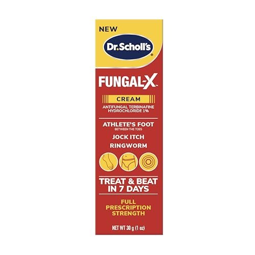 Dr. Scholl's Fungal-X Cream - Prescription Strength Treatment for Athlete's Foot, Jock Itch, Ringworm - 7 Day Relief from Itching, Burning, Stinging - 1 oz Avelisse