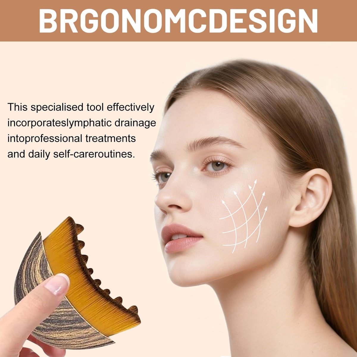 2026 New Lymphatic Contour Face Brush - Drainage Massager Facial Brush for Chin & Jawline Sculpting - Gentle Beauty Tool for All Skin Types - görsel 3