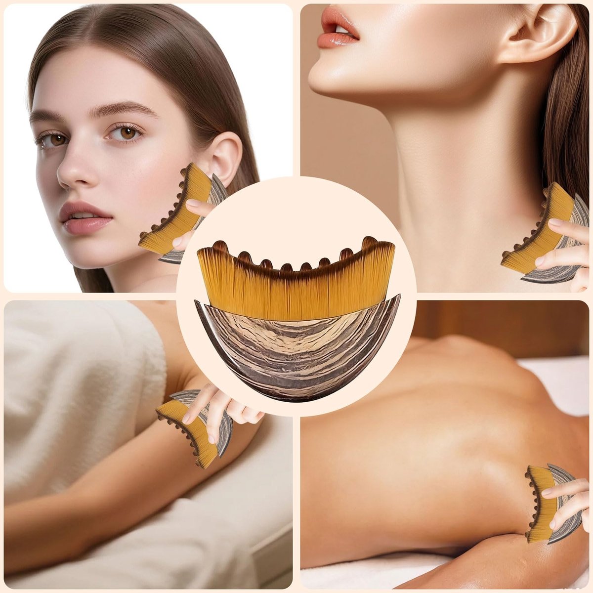 2026 New Lymphatic Contour Face Brush - Drainage Massager Facial Brush for Chin & Jawline Sculpting - Gentle Beauty Tool for All Skin Types - görsel 5