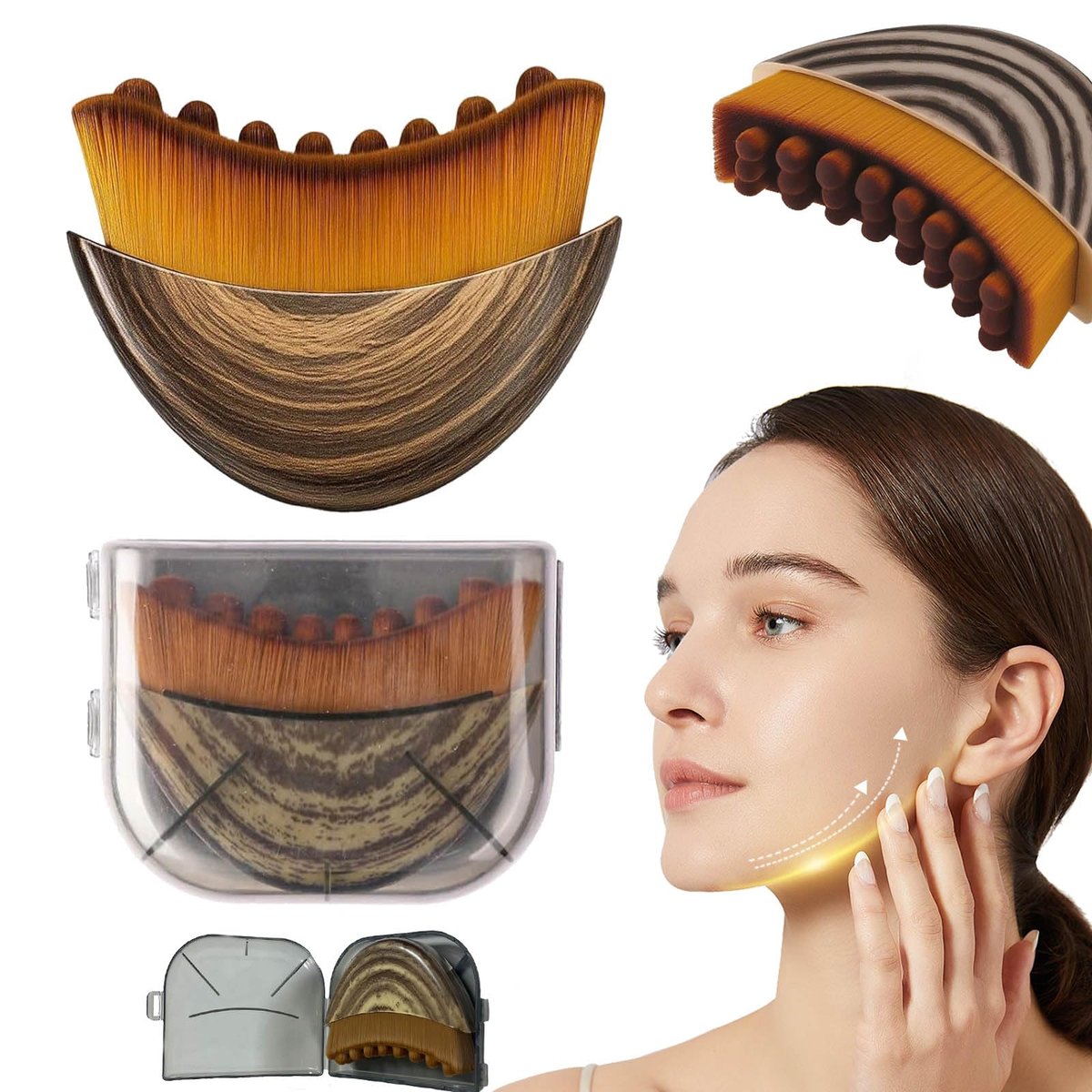2026 New Lymphatic Contour Face Brush - Drainage Massager Facial Brush for Chin & Jawline Sculpting - Gentle Beauty Tool for All Skin Types - görsel 1