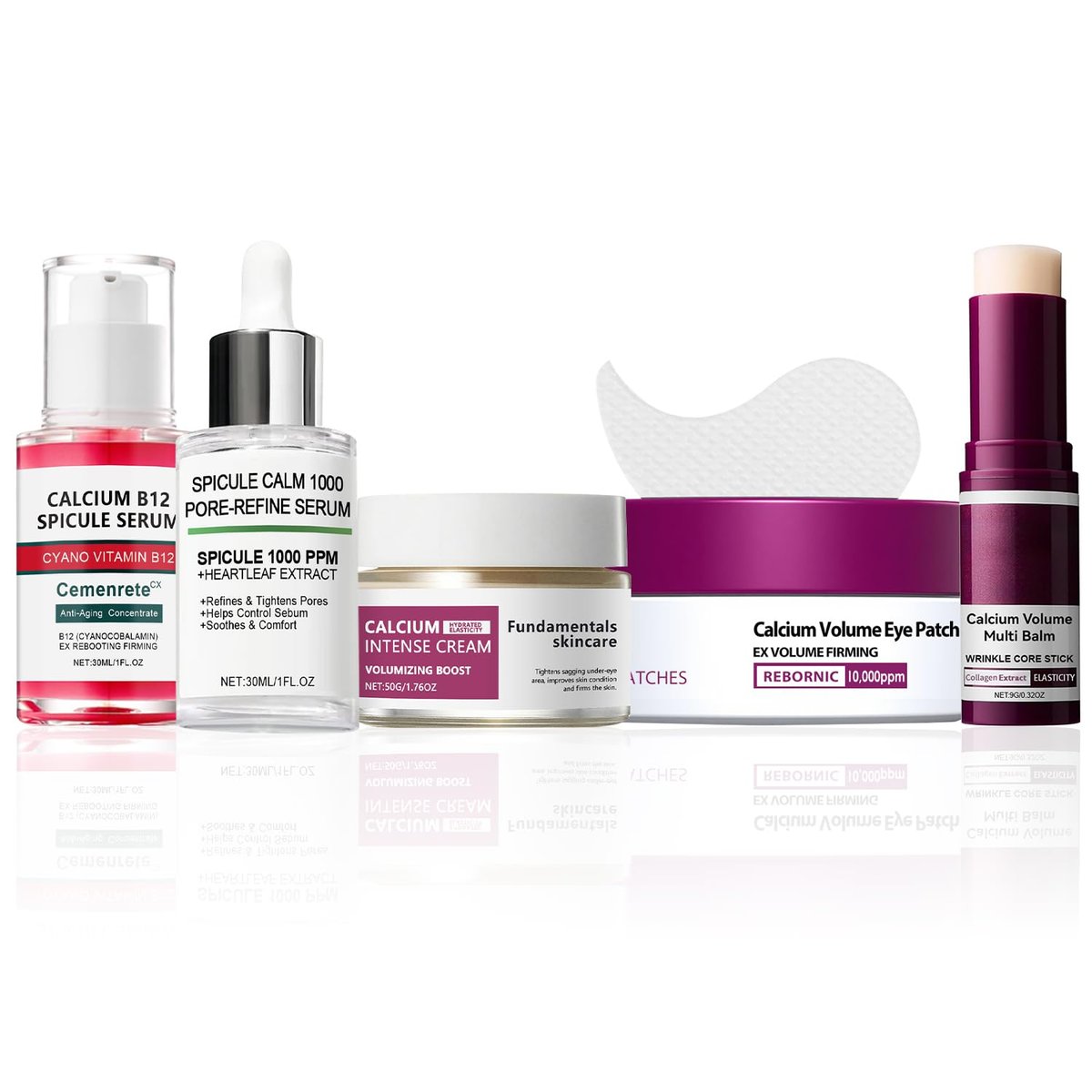 BGGJJ Collagen Skin Care Set – 5-Piece Anti-Aging Face Care Kit for Women: Firming, Pore Shrinking, Wrinkle Smoothing & Hydrating with Serum, Face Cream, Eye Cream, Toner & Cleanser Avelisse
