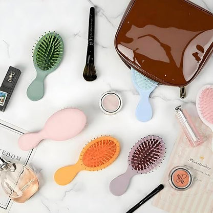 12 Pack Mini Hair Brush Bulk – Compact Travel Hairbrushes for Fine, Curly, Thick & Wavy Hair, Ideal for Teens & Adults, Bridesmaid Gifts, Party Favors