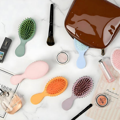 12 Pack Mini Hair Brush Bulk – Compact Travel Hairbrushes for Fine, Curly, Thick & Wavy Hair, Ideal for Teens & Adults, Bridesmaid Gifts, Party Favors