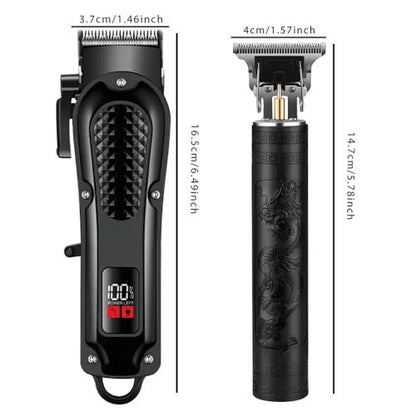 OIYO Cordless Hair Clippers for Men – Self Haircut Kit with Adjustable Blade & LCD Display, Rechargeable Beard Trimmer for Home Grooming Avelisse