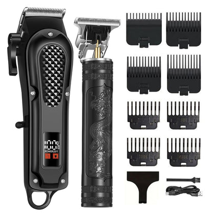 OIYO Cordless Hair Clippers for Men – Self Haircut Kit with Adjustable Blade & LCD Display, Rechargeable Beard Trimmer for Home Grooming Avelisse