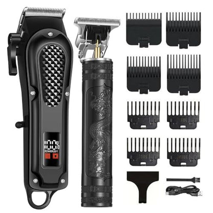 OIYO Cordless Hair Clippers for Men – Self Haircut Kit with Adjustable Blade & LCD Display, Rechargeable Beard Trimmer for Home Grooming Avelisse