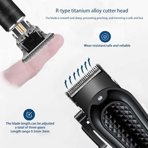OIYO Cordless Hair Clippers for Men – Self Haircut Kit with Adjustable Blade & LCD Display, Rechargeable Beard Trimmer for Home Grooming Avelisse