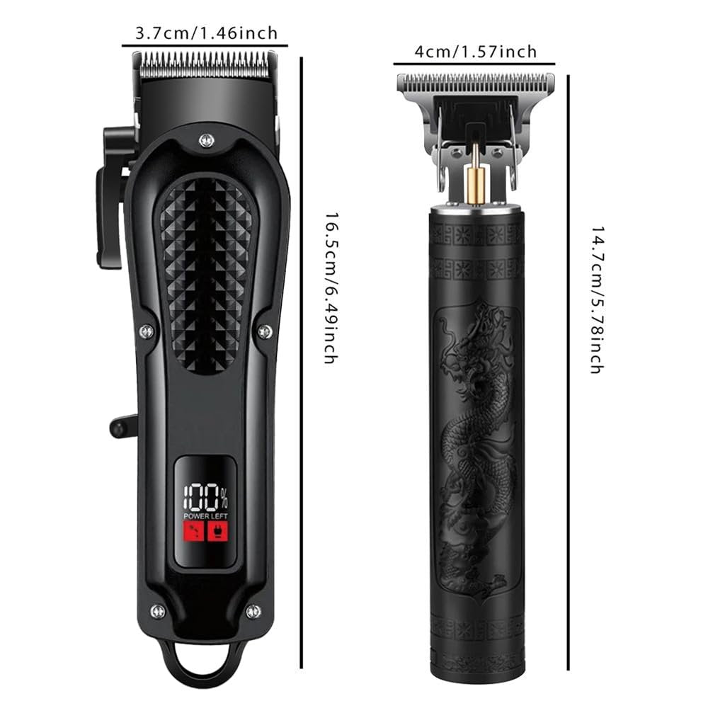 OIYO Cordless Hair Clippers for Men – Self Haircut Kit with Adjustable Blade & LCD Display, Rechargeable Beard Trimmer for Home Grooming Avelisse