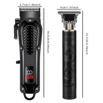 OIYO Cordless Hair Clippers for Men – Self Haircut Kit with Adjustable Blade & LCD Display, Rechargeable Beard Trimmer for Home Grooming Avelisse