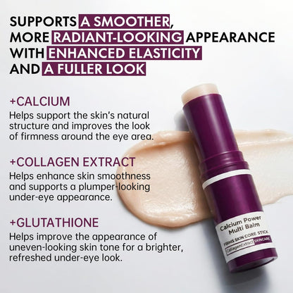 Glopink 2Pcs Calcium Multi Balm Stick for Eyes, Face & Neck – Collagen-Infused Moisturizing Balm – Firming, Hydrating & Skin Barrier Care for All Skin Types (2 PACK) Avelisse