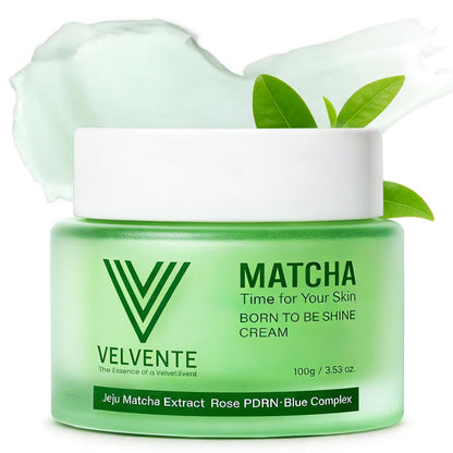 VELVENTE Matcha Facial Moisturizer with Rose PDRN & Korean Peptides – Hydrating Firming Cream for Anti-Aging, Dark Spots & Uneven Skin Tone – Soothing Radiance for Soft, Glowy Skin – All Skin Types, 3.53 oz Avelisse