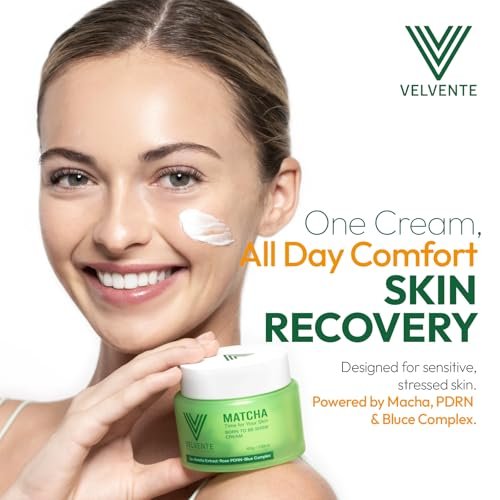 VELVENTE Matcha Facial Moisturizer with Rose PDRN & Korean Peptides – Hydrating Firming Cream for Anti-Aging, Dark Spots & Uneven Skin Tone – Soothing Radiance for Soft, Glowy Skin – All Skin Types, 3.53 oz Avelisse