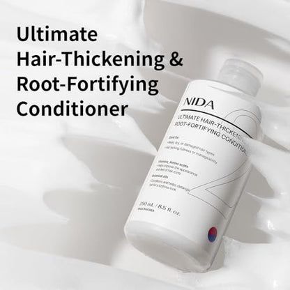 NIDA Ultimate Hair-Thickening & Root-Fortifying Conditioner | Strengthens & Nourishes All Hair Types | 8.5 fl. oz. (250ml) Avelisse