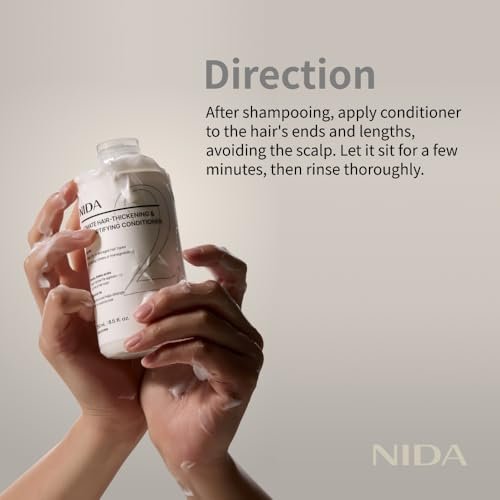 NIDA Ultimate Hair-Thickening & Root-Fortifying Conditioner | Strengthens & Nourishes All Hair Types | 8.5 fl. oz. (250ml) Avelisse