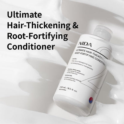 NIDA Ultimate Hair-Thickening & Root-Fortifying Conditioner | Strengthens & Nourishes All Hair Types | 8.5 fl. oz. (250ml) Avelisse