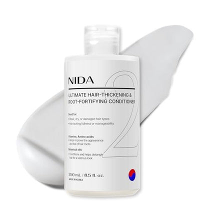 NIDA Ultimate Hair-Thickening & Root-Fortifying Conditioner | Strengthens & Nourishes All Hair Types | 8.5 fl. oz. (250ml) Avelisse