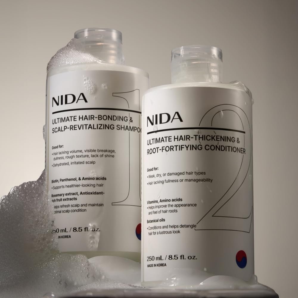 NIDA Ultimate Hair-Thickening & Root-Fortifying Conditioner | Strengthens & Nourishes All Hair Types | 8.5 fl. oz. (250ml) Avelisse