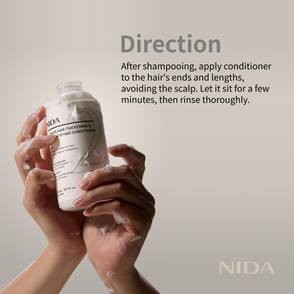 NIDA Ultimate Hair-Thickening & Root-Fortifying Conditioner | Strengthens & Nourishes All Hair Types | 8.5 fl. oz. (250ml) Avelisse
