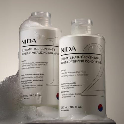 NIDA Ultimate Hair-Thickening & Root-Fortifying Conditioner | Strengthens & Nourishes All Hair Types | 8.5 fl. oz. (250ml) Avelisse
