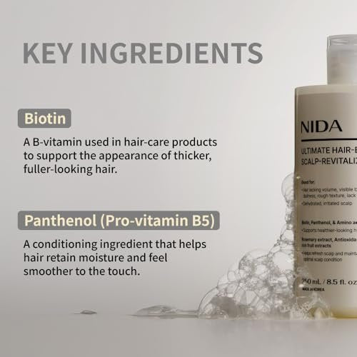 NIDA Ultimate Hair-Bonding & Scalp-Revitalizing Shampoo | Strengthens & Nourishes All Hair Types | 8.5 fl. oz. Avelisse
