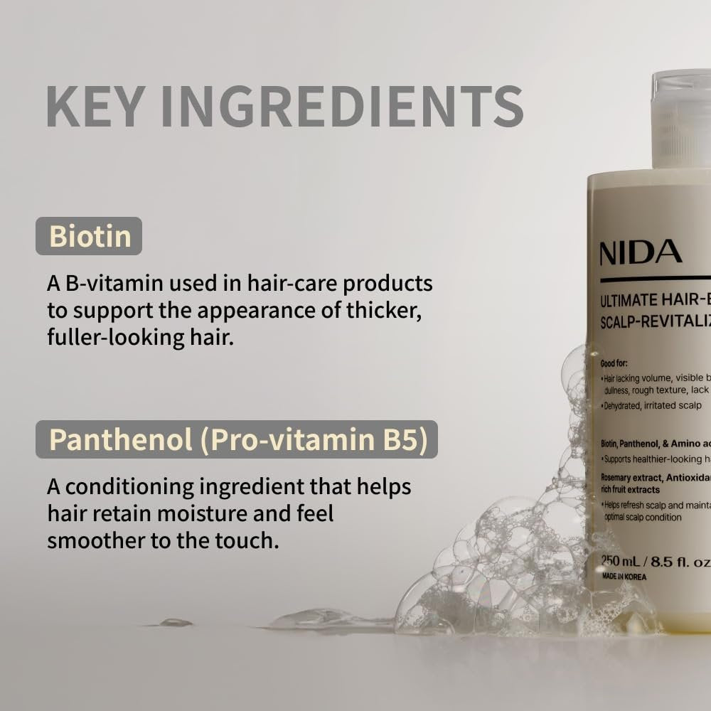 NIDA Ultimate Hair-Bonding & Scalp-Revitalizing Shampoo | Strengthens & Nourishes All Hair Types | 8.5 fl. oz. Avelisse