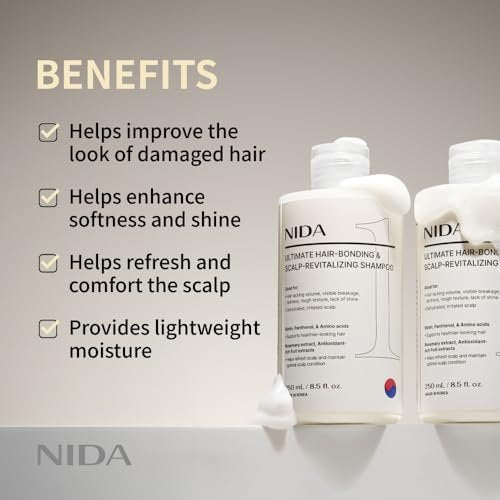NIDA Ultimate Hair-Bonding & Scalp-Revitalizing Shampoo | Strengthens & Nourishes All Hair Types | 8.5 fl. oz. Avelisse