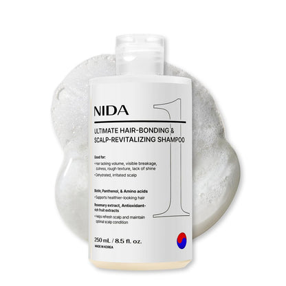 NIDA Ultimate Hair-Bonding & Scalp-Revitalizing Shampoo | Strengthens & Nourishes All Hair Types | 8.5 fl. oz. Avelisse
