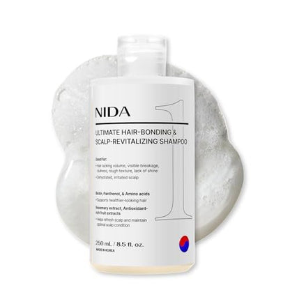 NIDA Ultimate Hair-Bonding & Scalp-Revitalizing Shampoo | Strengthens & Nourishes All Hair Types | 8.5 fl. oz. Avelisse